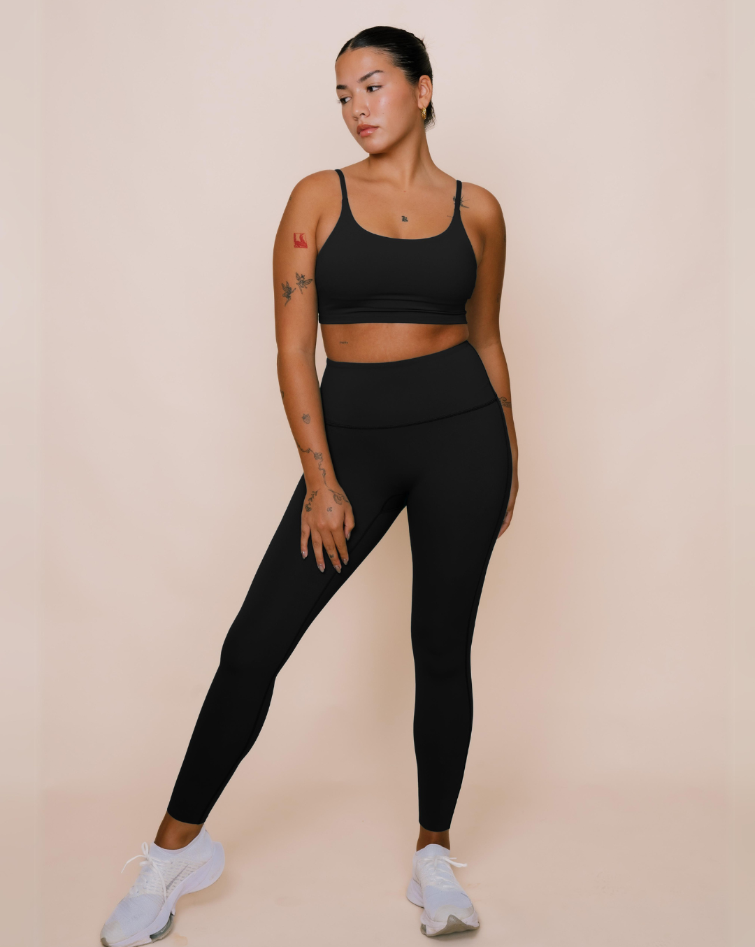 Black activewear set for women