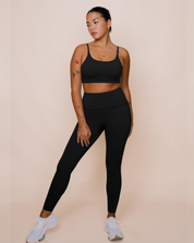 Black activewear set for women