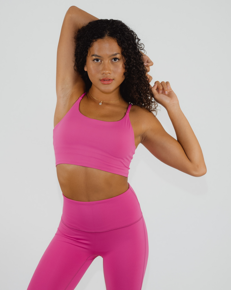 Premium fitness clothing in bold pink