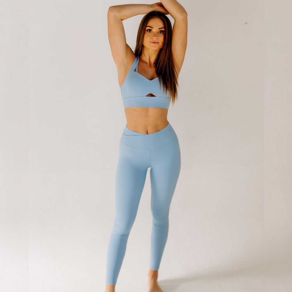 
                  
                    Stylish sky blue yoga outfit for women
                  
                