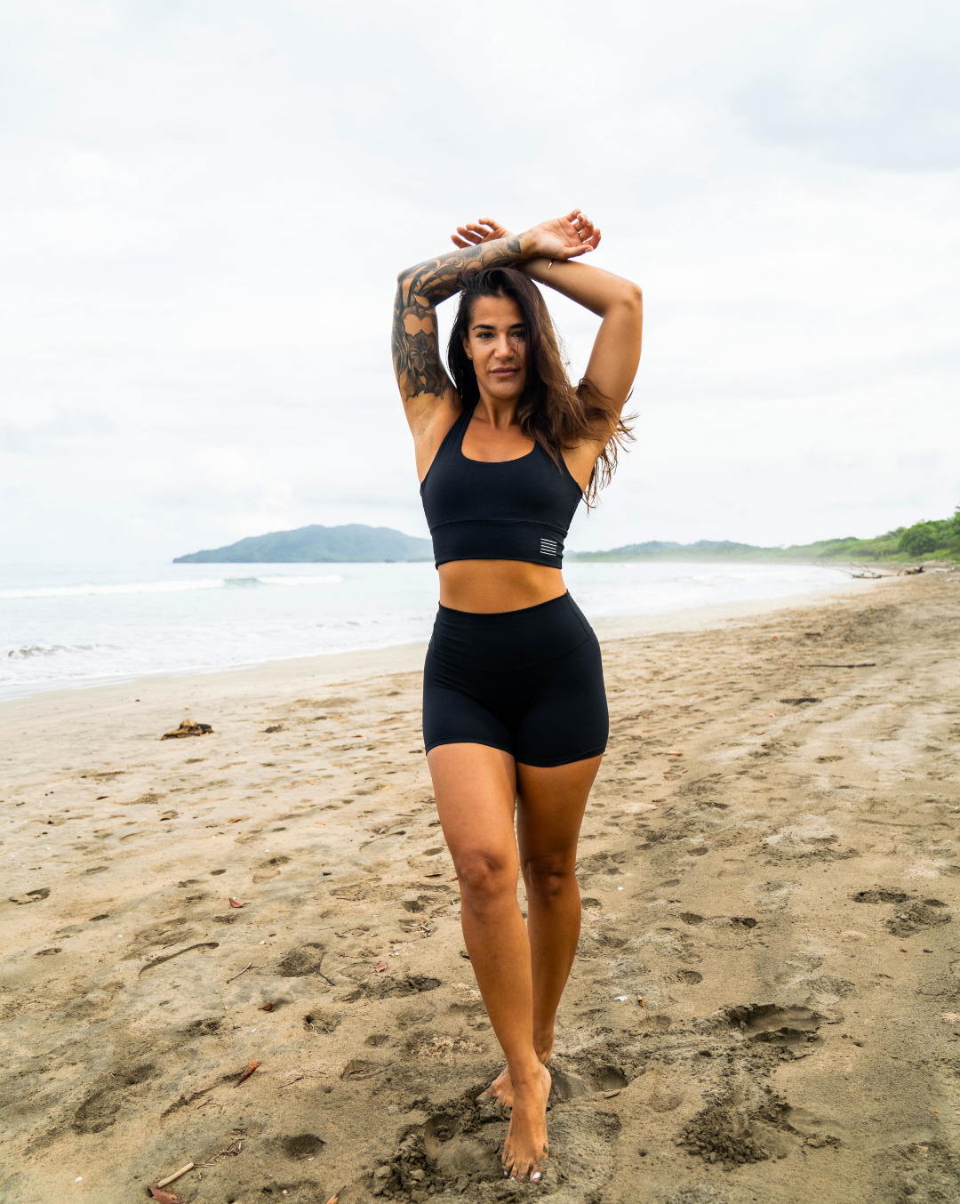 Sweat proof black shorts for heavy workout