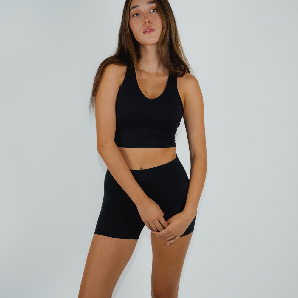 Black athleisure wear with style