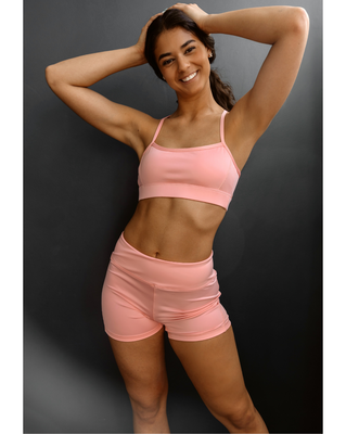Fashionable pink workout clothing
