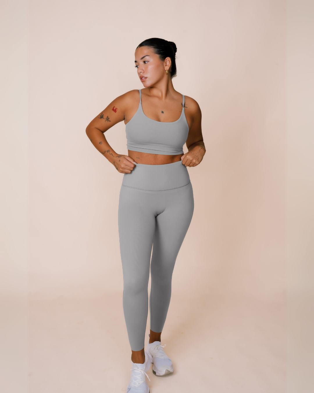 Best two piece workout sets in gray