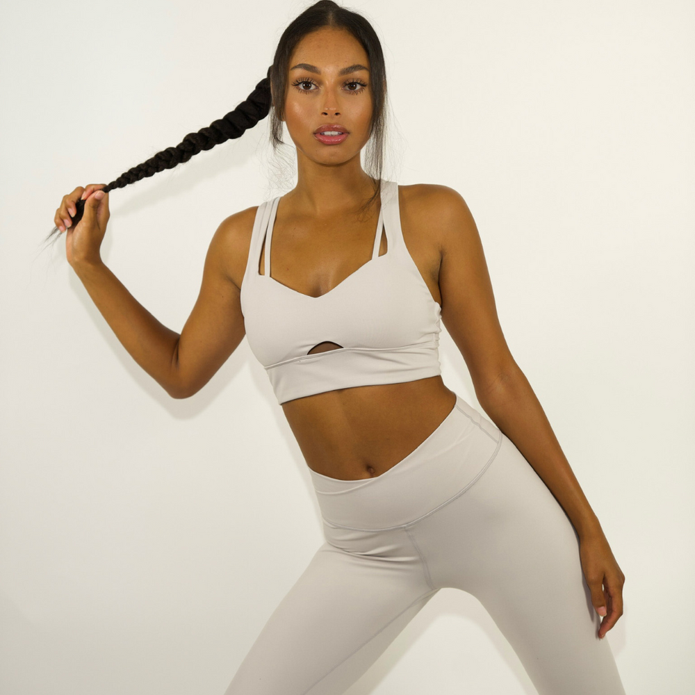 
                  
                    Fashionable white workout clothing
                  
                